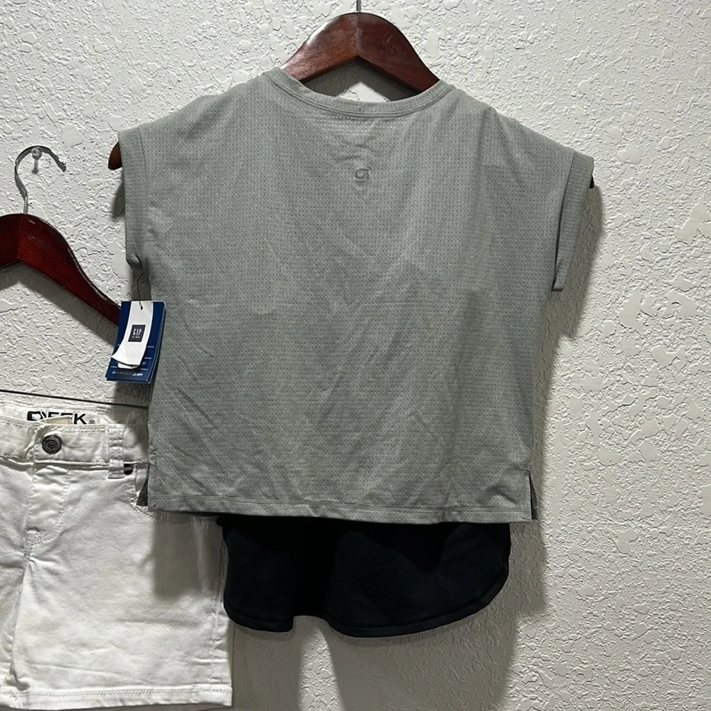 Gap fit and peek dungarees white & gray girls set size 8 GUC..